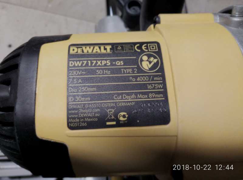 Торцовочная пила dewalt dw717xps: отзывы, описание модели, характеристики, цена, обзор, сравнение, фото