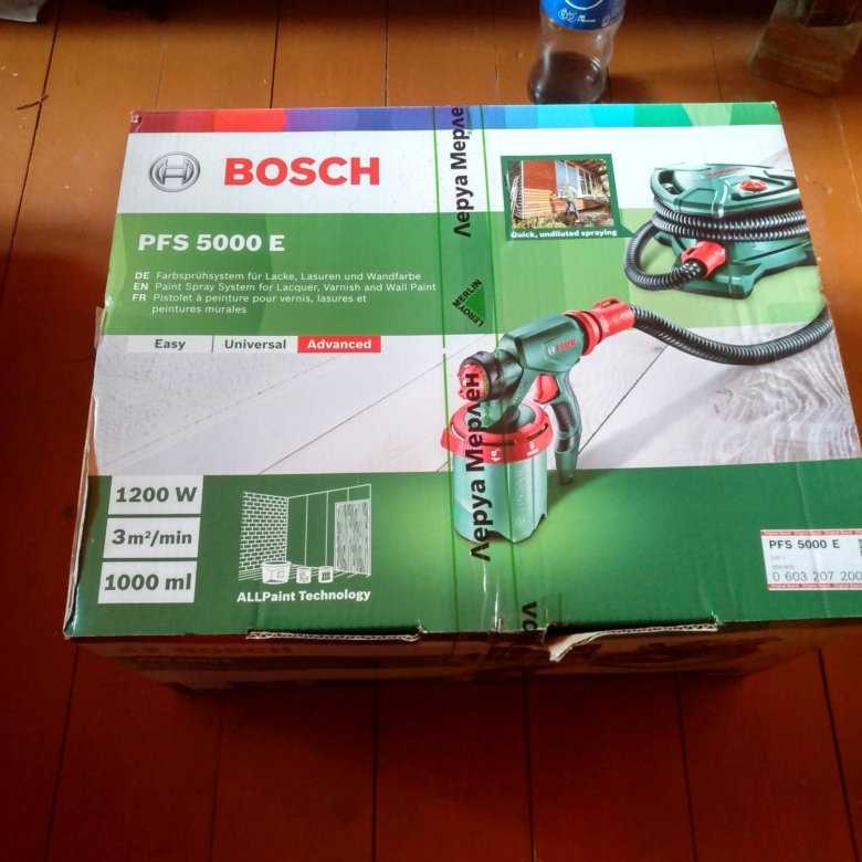 Bosch pfs 5000 е: обзор и характеристики краскопульта