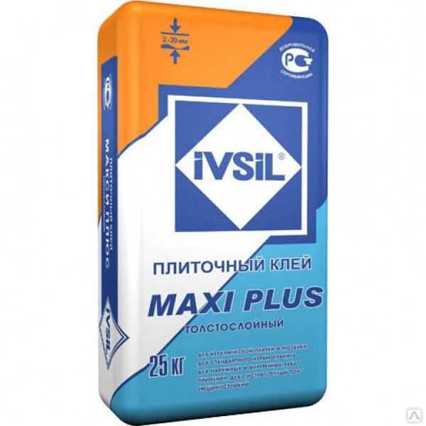 Клей ivsil maxi plus 25 кг - купить  в краснодар, скидки, цена, отзывы, обзор, характеристики - клей для плитки и камня