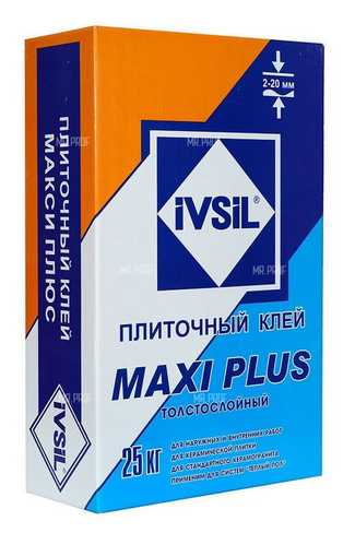 Клей ivsil maxi plus 25 кг - купить , скидки, цена, отзывы, обзор, характеристики - клей для плитки и камня