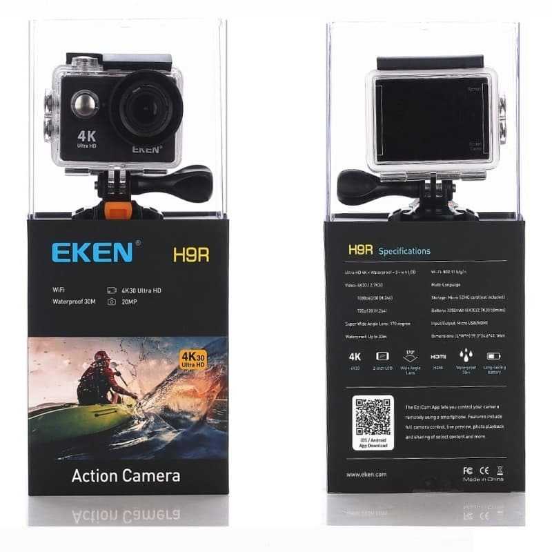 Обзор экшен камеры eken h9r с wifi и пультом управления
