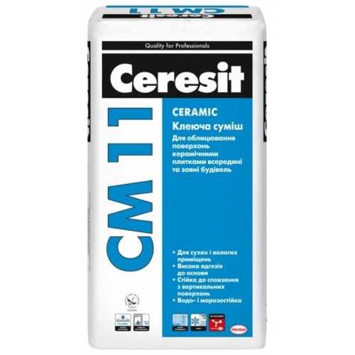 Клеевая смесь ceresit cм 14 extra для плитки 25 кг