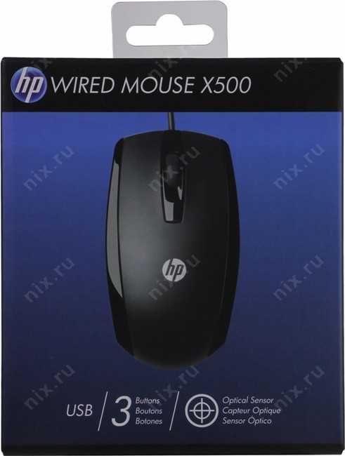 Hp x500 wired mouse e5e76aa black usb отзывы